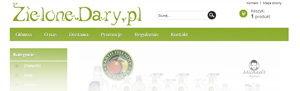 ZieloneDary.pl - Sklep z �ywno�ci� ekologiczn�, naturalnymi kosmetykami, �rodkami czysto�ci, pieluszkami, suplementami diety.